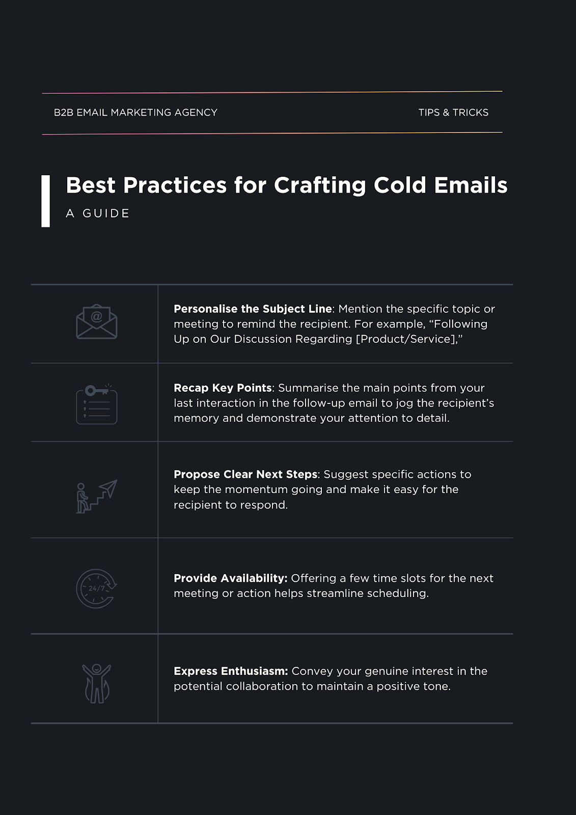 Best Practices for cold emails