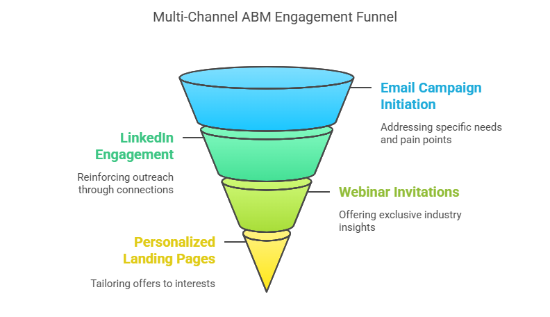 Multi-Channel ABM Engagement funnel for B2B Email Marketing