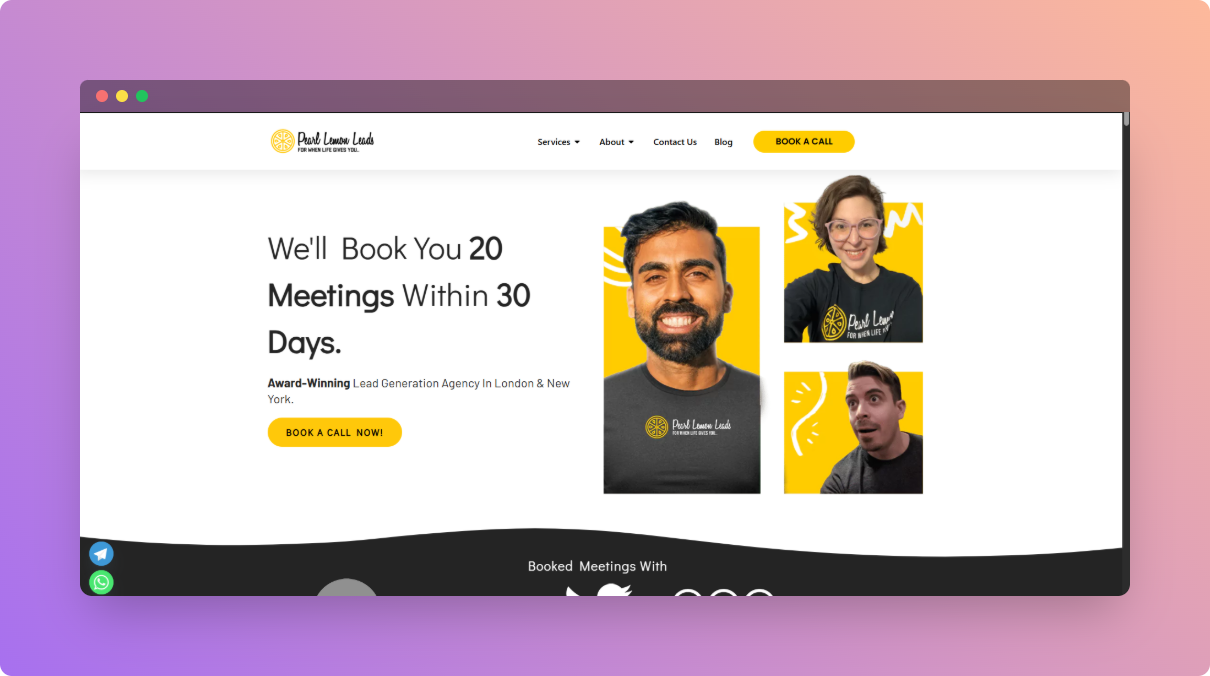 Pearl lemon leads website